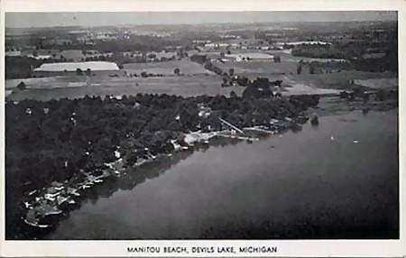 Devils Lake Amusement Park - Aerial Photo